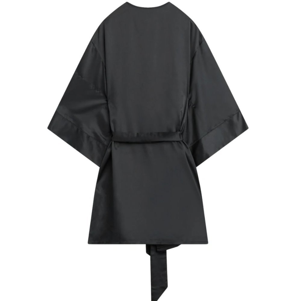NWT Thirdlove Black Satin Kimono Sleeve Dressing Gown Robe (OS) - Picture 2 of 10
